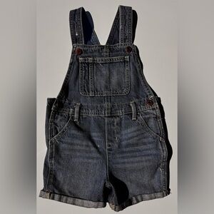 Old Navy Girls Dark Blue Denim Shortalls